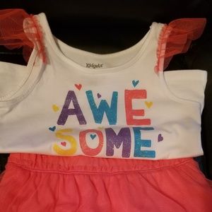AWESOME Since Day 1 Toddler Tank W/Skirt (Size 4T
